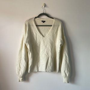 White wool sweater